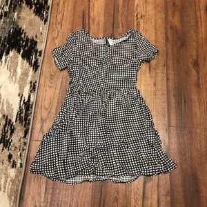 Gingham babydoll dress